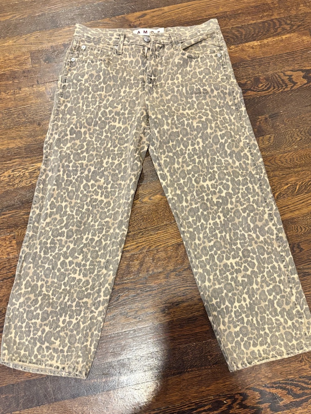 AMO Billie jeans in leopard. Amazing condition worn a couple of time